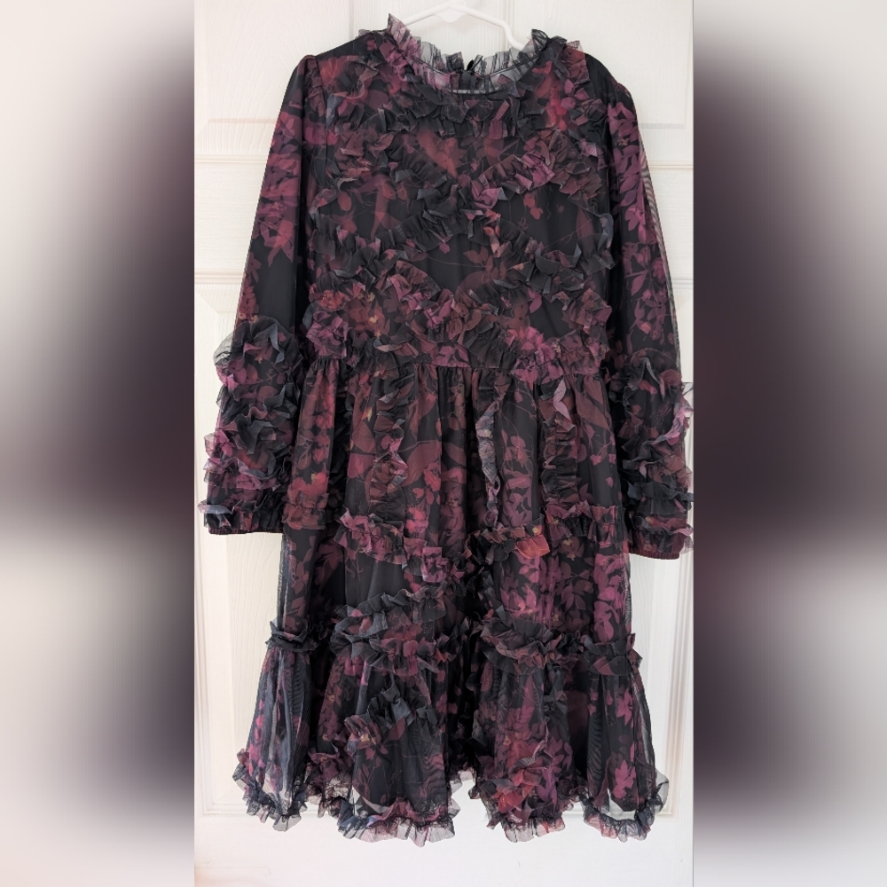 Girls Porter Floral Lace Occasion Party Dress Size 7
